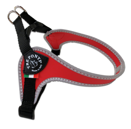 lekkie regulowane szelki dla psa i kota tre ponti easy fit czerwone red