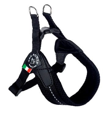 lekkie szelki dla psa i kota tre ponti mesh czarne black