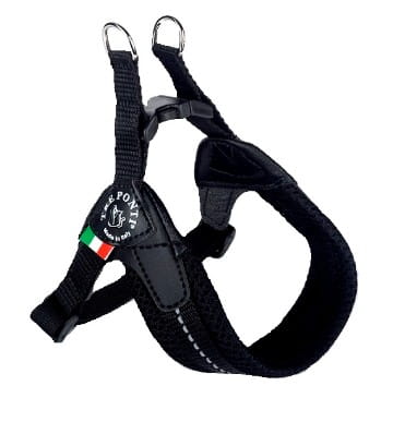 lekkie szelki dla psa i kota tre ponti mesh czarne black