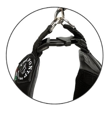 lekkie szelki dla psa i kota tre ponti mesh czarne black