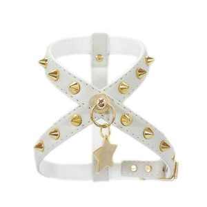 Dog Harness Punk style grey