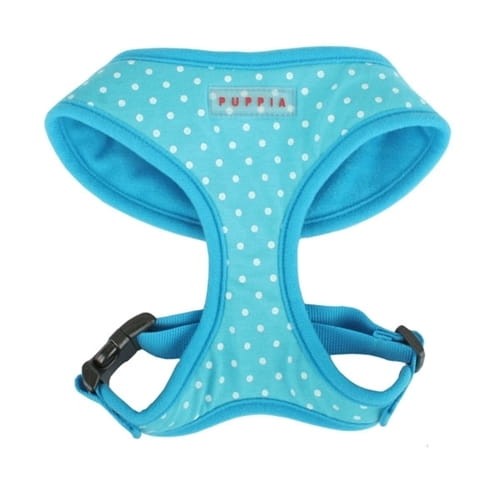 Bezuciskowe szelki dla psa puppia dotty kropki blue niebieskie