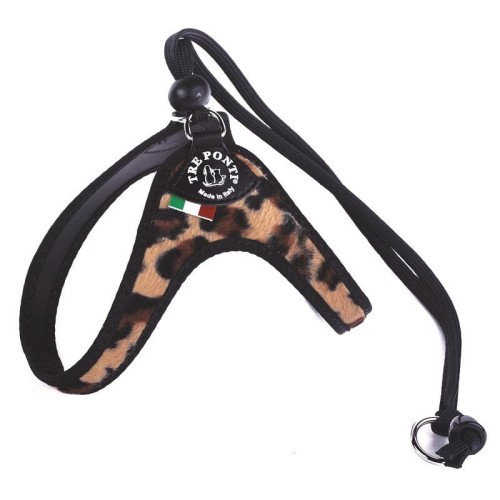 lekkie szelki dla psa i kota tre ponti leopard