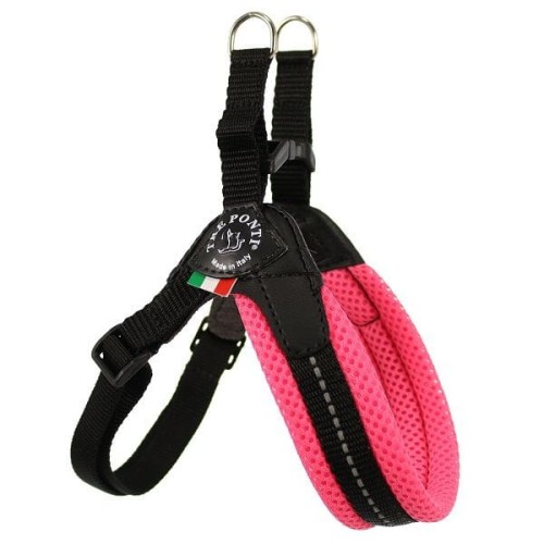 lekkie szelki dla psa i kota tre ponti mesh różowe