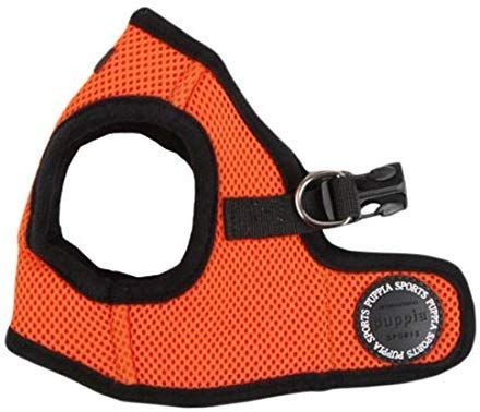 Bezuciskowe szelki kamizelka dla psa i kota puppia soft pomarańczowe orange