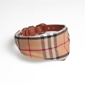 Elegant Dog Collar with bandana New England beige
