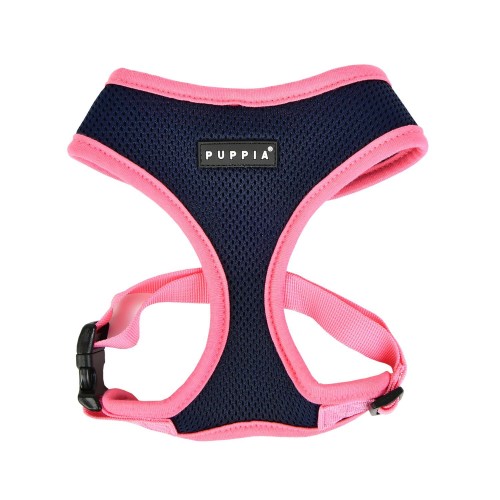 Bezuciskowe szelki dla psa i kota puppia soft navy pink