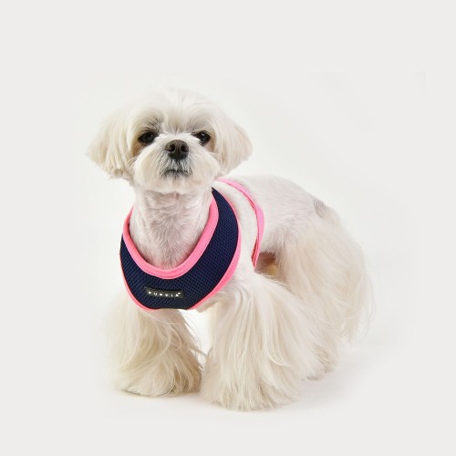 Bezuciskowe szelki dla psa i kota puppia soft navy pink