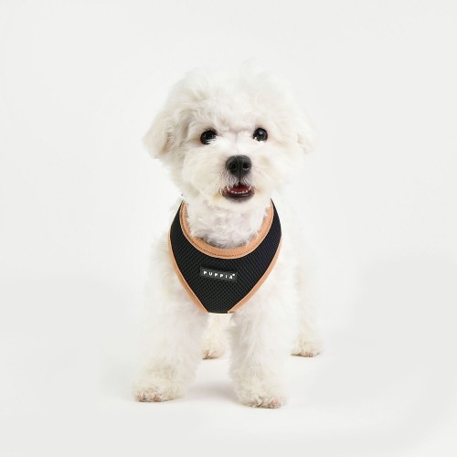 Bezuciskowe szelki dla psa i kota puppia soft black beige