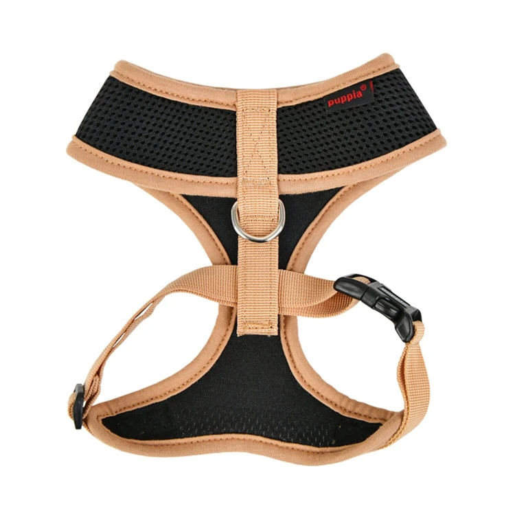 Bezuciskowe szelki dla psa i kota puppia soft black beige