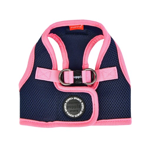 Bezuciskowe szelki kamizelka dla psa i kota puppia soft navy pink