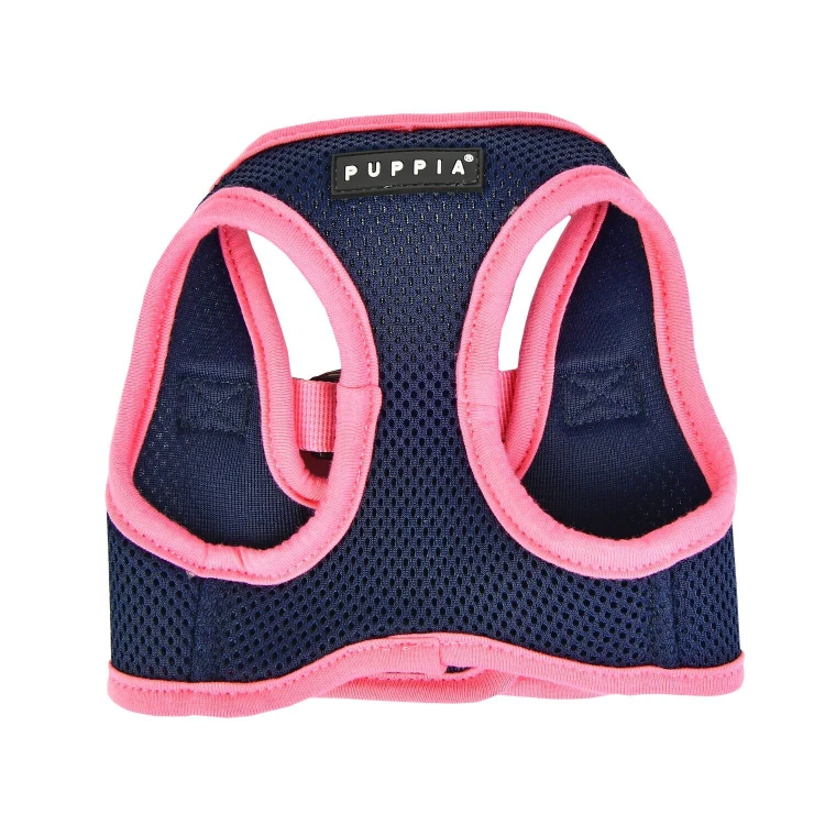 Bezuciskowe szelki kamizelka dla psa i kota puppia soft navy pink