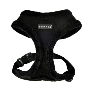 Warm Puppia Terry Dog Harness Black