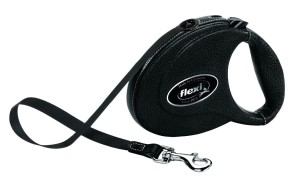 Ekskluzywna smycz dla psa Flexi Leather Black