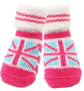 PUPPIA Union Jack socks pink