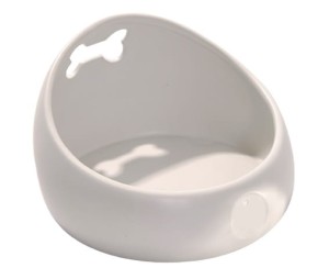 Elegant Ceramic Dog Bowl white 0,9l