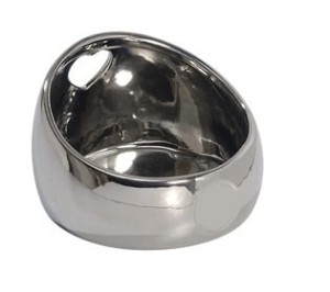 Elegant Ceramic Dog Bowl Silver 0,5l