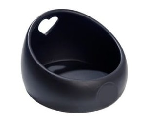 Elegant Ceramic Dog Bowl Black 0,5l