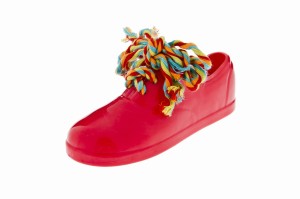 Shoe with laces Toy for dog Red