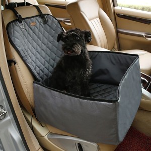 2 in 1: Car Seat and Seat Cover for Pets Grey