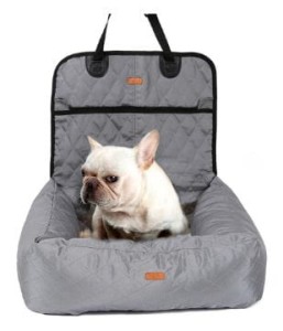 2 in 1: Dog Car Seat and Bed grey