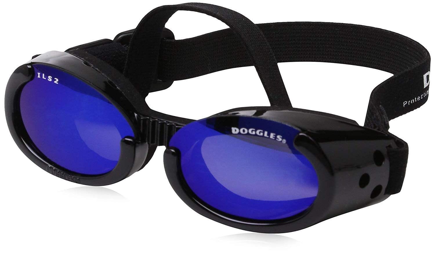 thumbnail image 2 of Doggles ILS Protective Dog Goggles – Metallic Black Frame & Smoke Lens – UV Protection, Anti-Fog, Shatterproof – Adjustable Straps 2 of 12